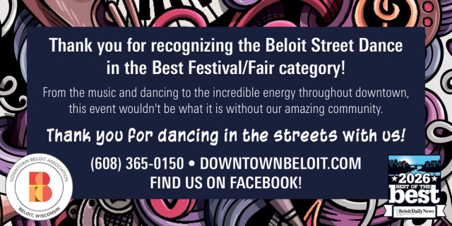 Thank You For Dancing In The Streets With Us!, Downtown Beloit Association, Beloit, WI