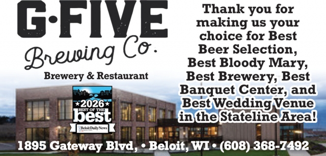 Vote For Us, G5 Brewing Company, Beloit, WI