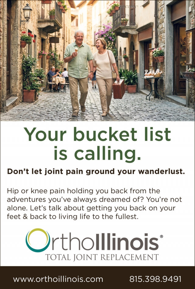 Don't let joint pain ground your wanderlust., OrthoIllinois Rehabilitation, Rockton, IL