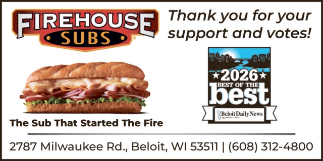 Thank You For Your Support And Votes!, Firehouse Subs, New Berlin, WI