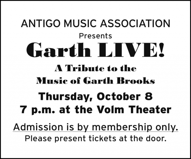 Garth Live!, Antigo Music Association, Inc.
