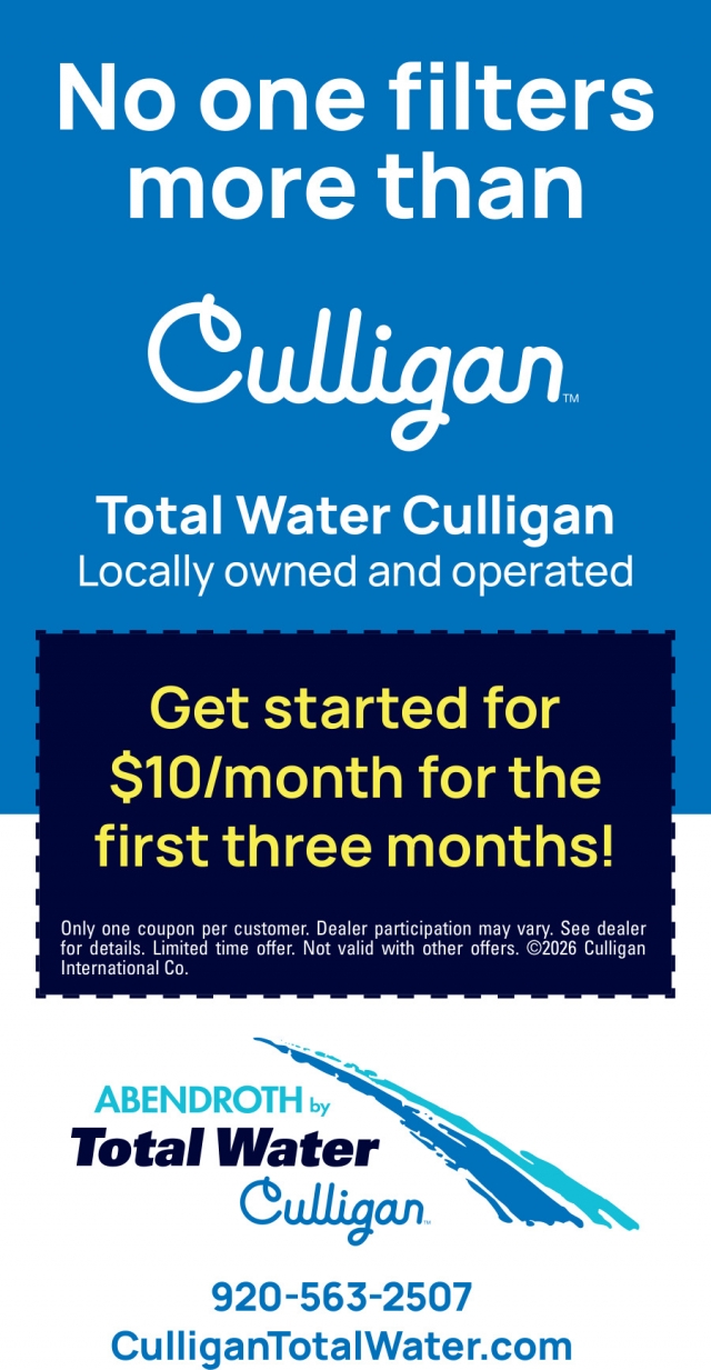 No One Filters More than Culligan, Culligan Water of Lake Mills, Lake Mills, WI