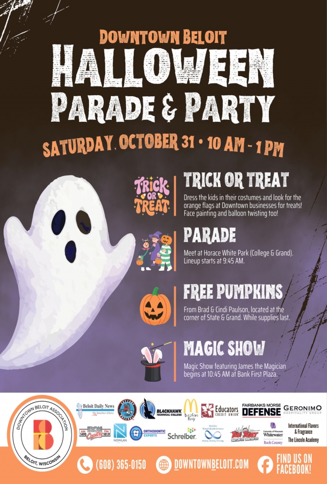 Halloween Parade & Party, Downtown Beloit Association, Beloit, WI