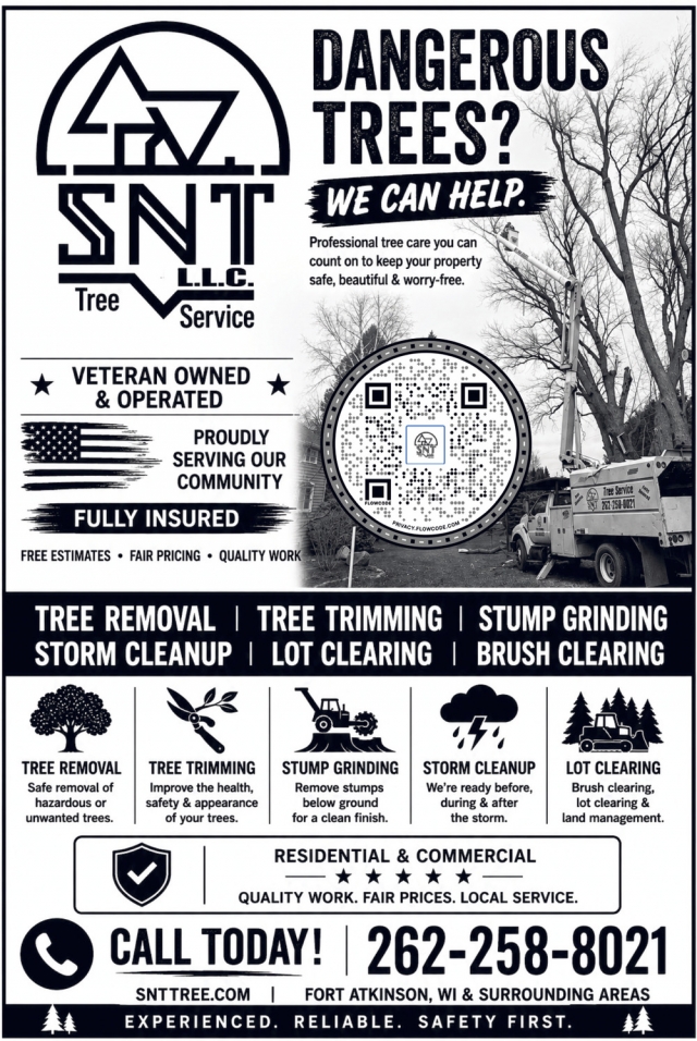 Dangerous Trees? We Can Help., SNT Tree Service, Fort Atkinson, WI