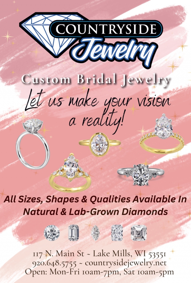 Custom Bridal Jewelry, Countryside Jewelry, Lake Mills, WI