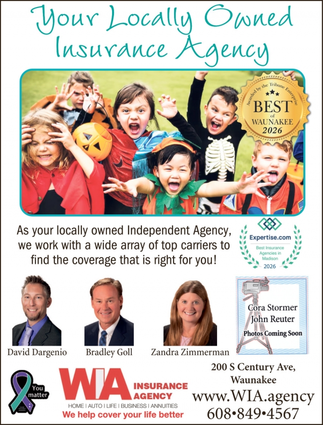 Your Locally Owned Insurance Agency, WIA Insurance - David Dargenio & Bradley Goll, Waunakee, WI