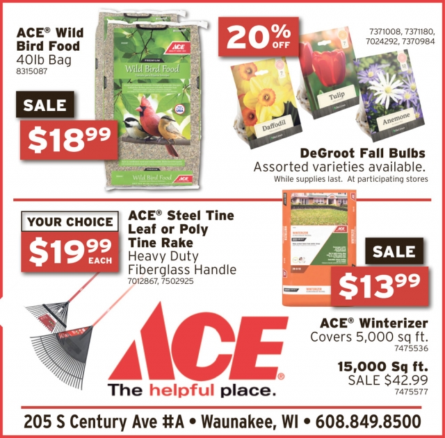 Sale Items, Waunakee Ace Hardware, Waunakee, WI