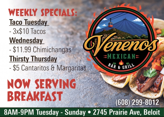 Weekly Specials, Venenos Mexican Bar & Grill