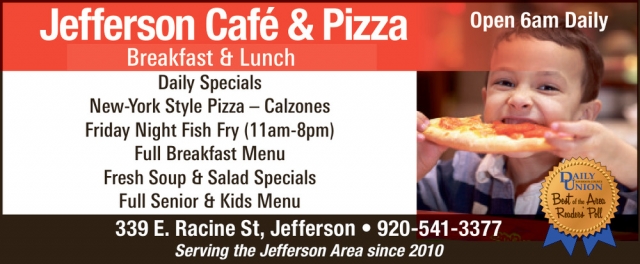 Daily Specials, Jefferson Café & Pizza, Jefferson, WI
