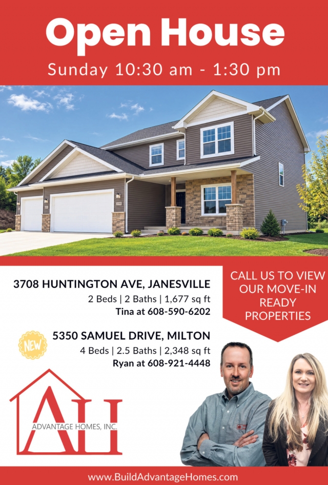 Open House, Advantage Homes Inc., Janesville, WI