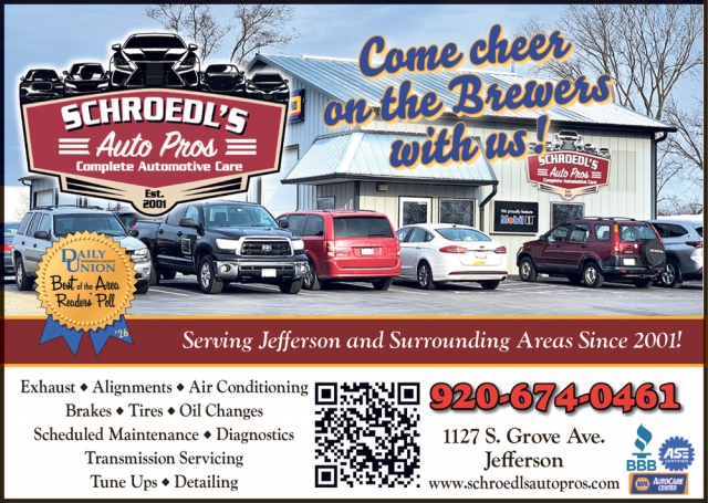 Complete Automotive Care, Schroedl's Auto Pros, Jefferson, WI