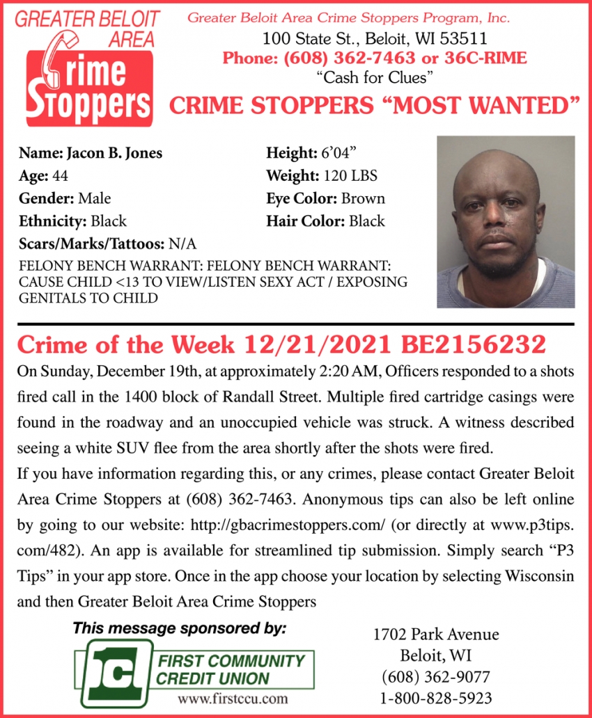 Crime Of The Week 12/21/2021