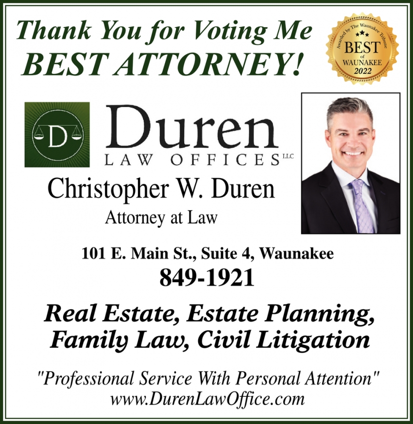 Thank You For Voting Me Best Attorney!