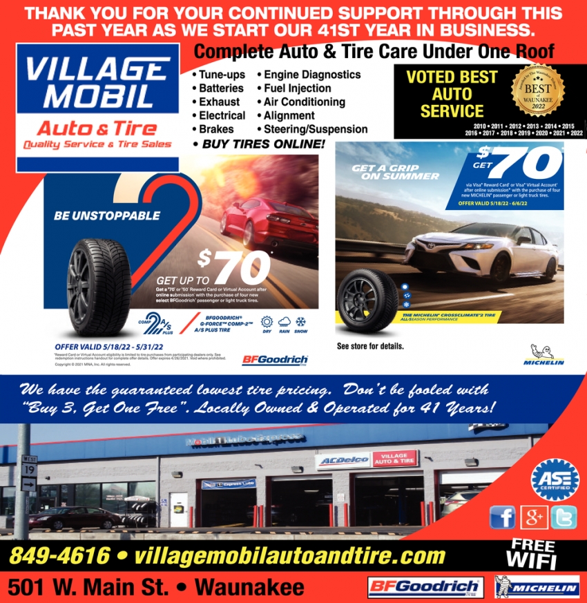 Complete Auto & Tire Care Under One Roof!