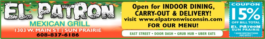 Open for Dine-In Carry-Out & Delivery!