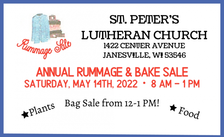 Annual Rummage & Bake Sale