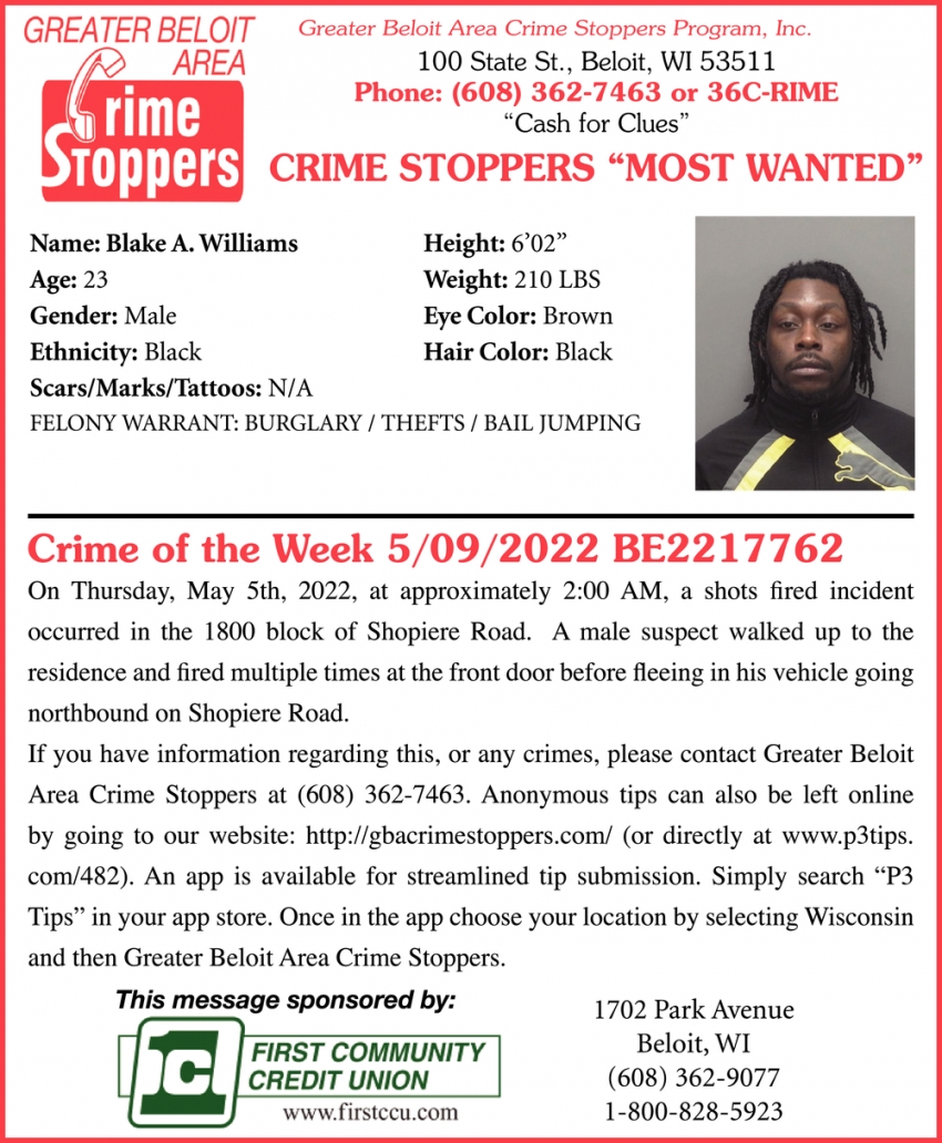 Crime Of The Week 05/09/2022