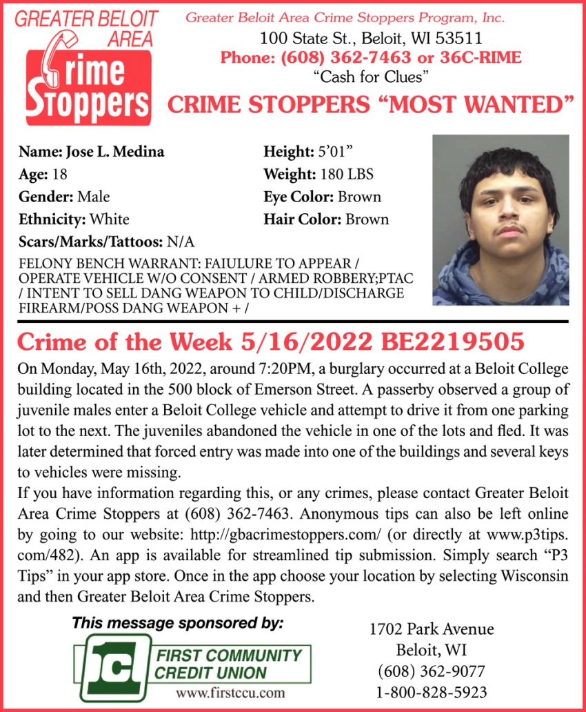 Crime Of The Week 05/16/2022