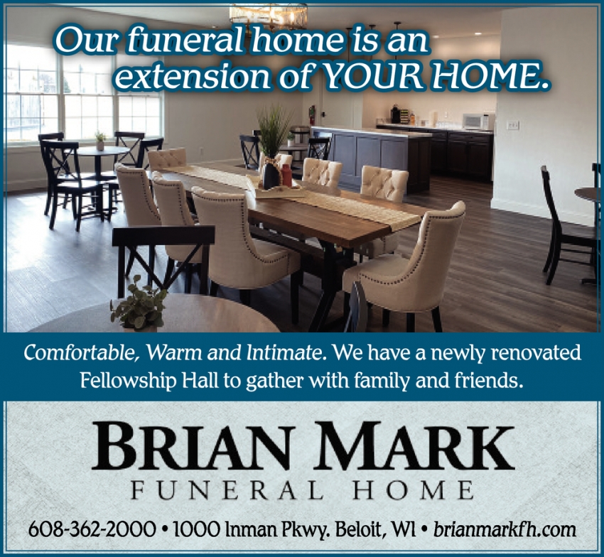 Our Funeral Home Is And Extension Of Your Home