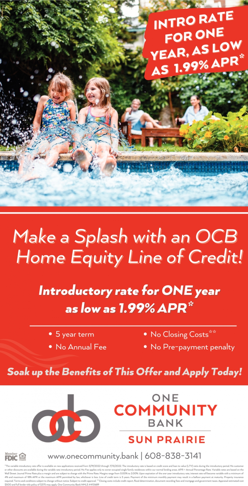 Intro Rate for One Year