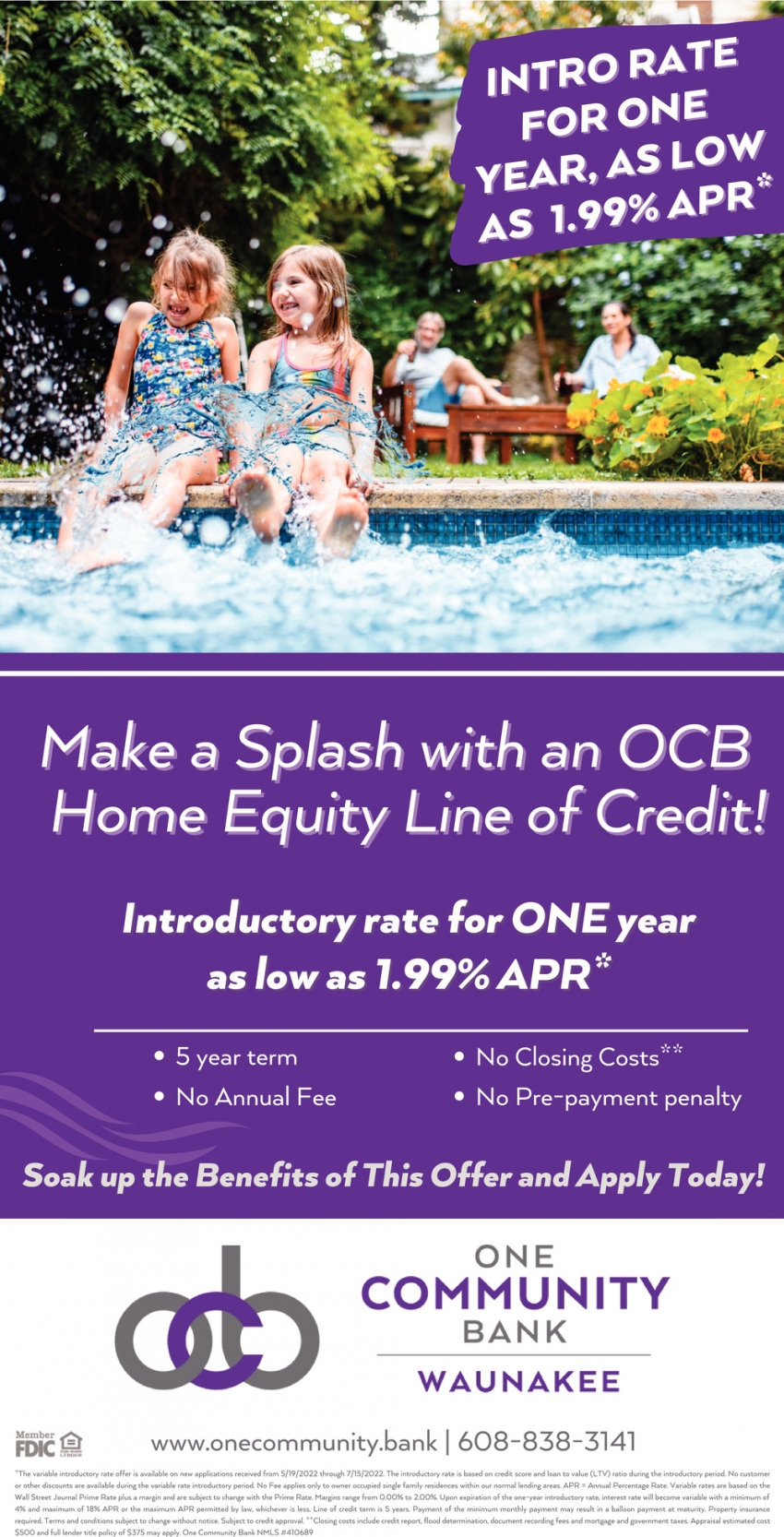 Intro Rate for One Year