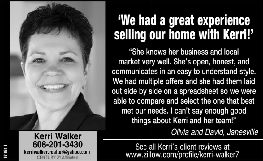 We Had A Great Experience Selling Our Home With Kerri!