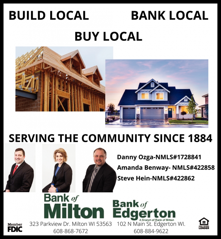 Build Local, Buy Local, Bank Local
