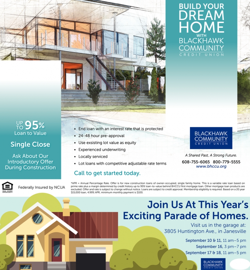 Build Your Dream Home With Blackhawk Community Credit Union