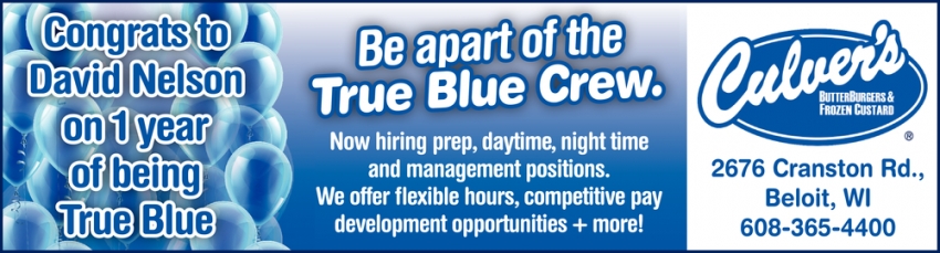 Be Apart Of The True Blue Crew