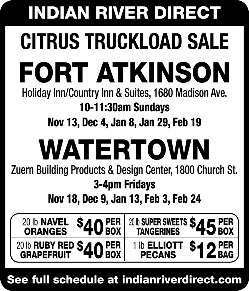Citrus Truckload Sale