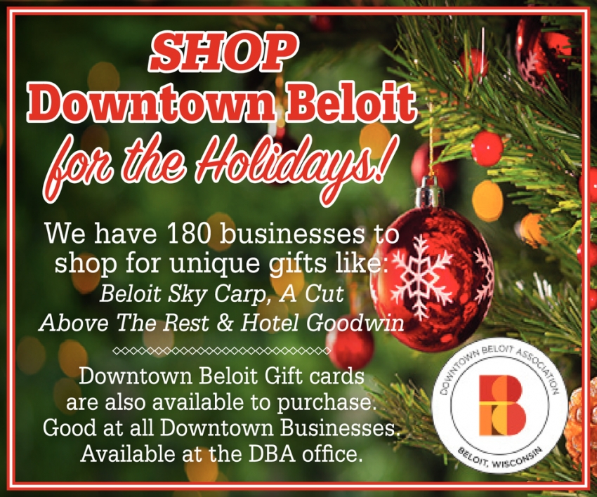 Shop Downtown Beloit for the Holidays!