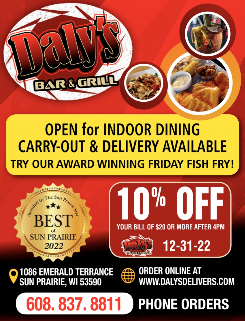 Open For Indoor Dining