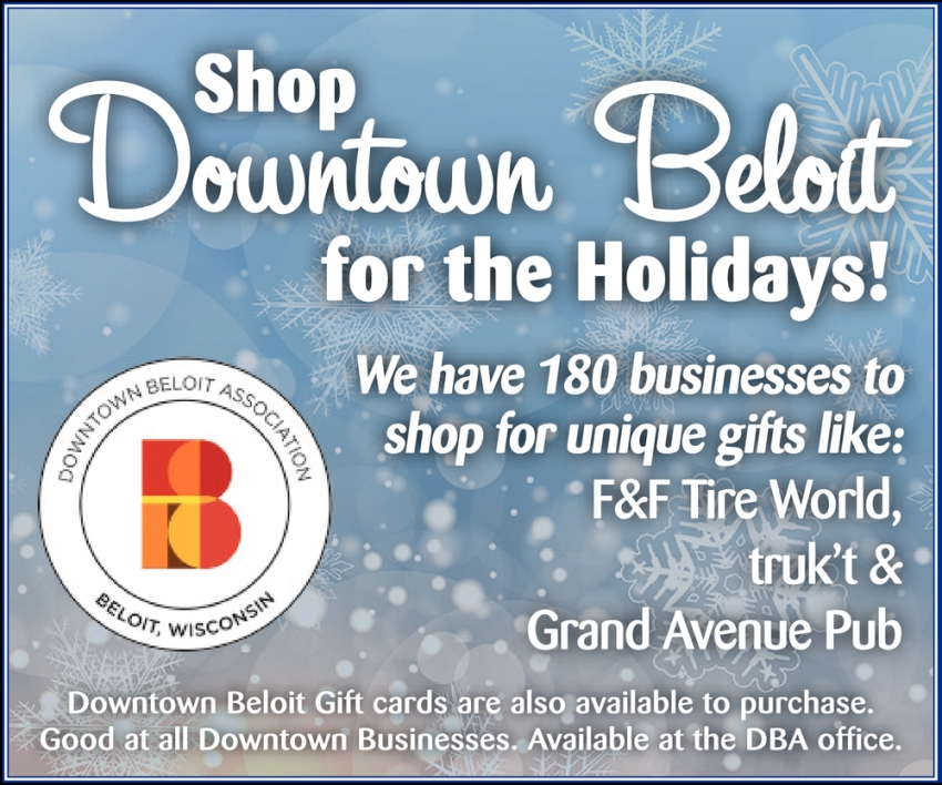 Shop Downtown Beloit For The Holidays!