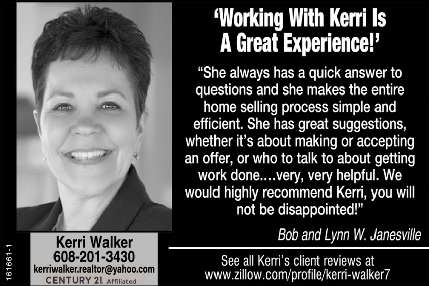 Working With Kerri Is A Great Experience!