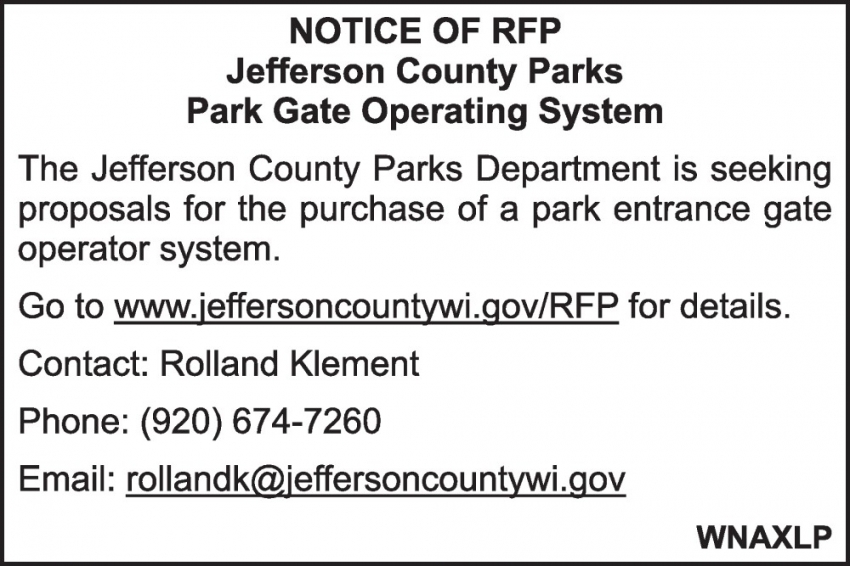 Notice Of RFP