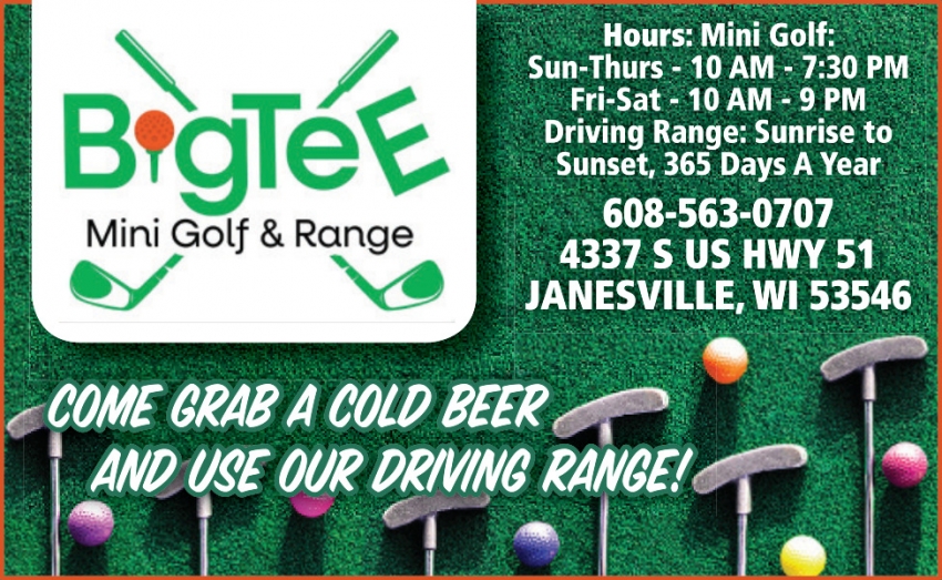 Come Grab A Cold Beer And Use Our Driving Range!