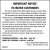 Important Notice to Water Customers