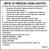 Notice of Proposals Being Accepted