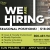 We Are Hiring