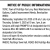 Notice of Public Informational Sessions