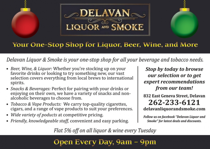 Delavan Liquor and Smoke