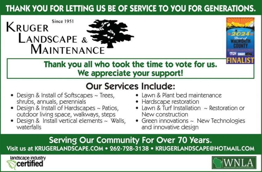 Kruger Landscape & Maintenance