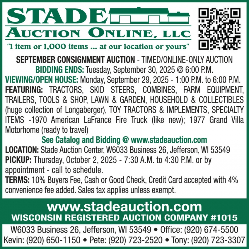 Stade Auction Online, LLC