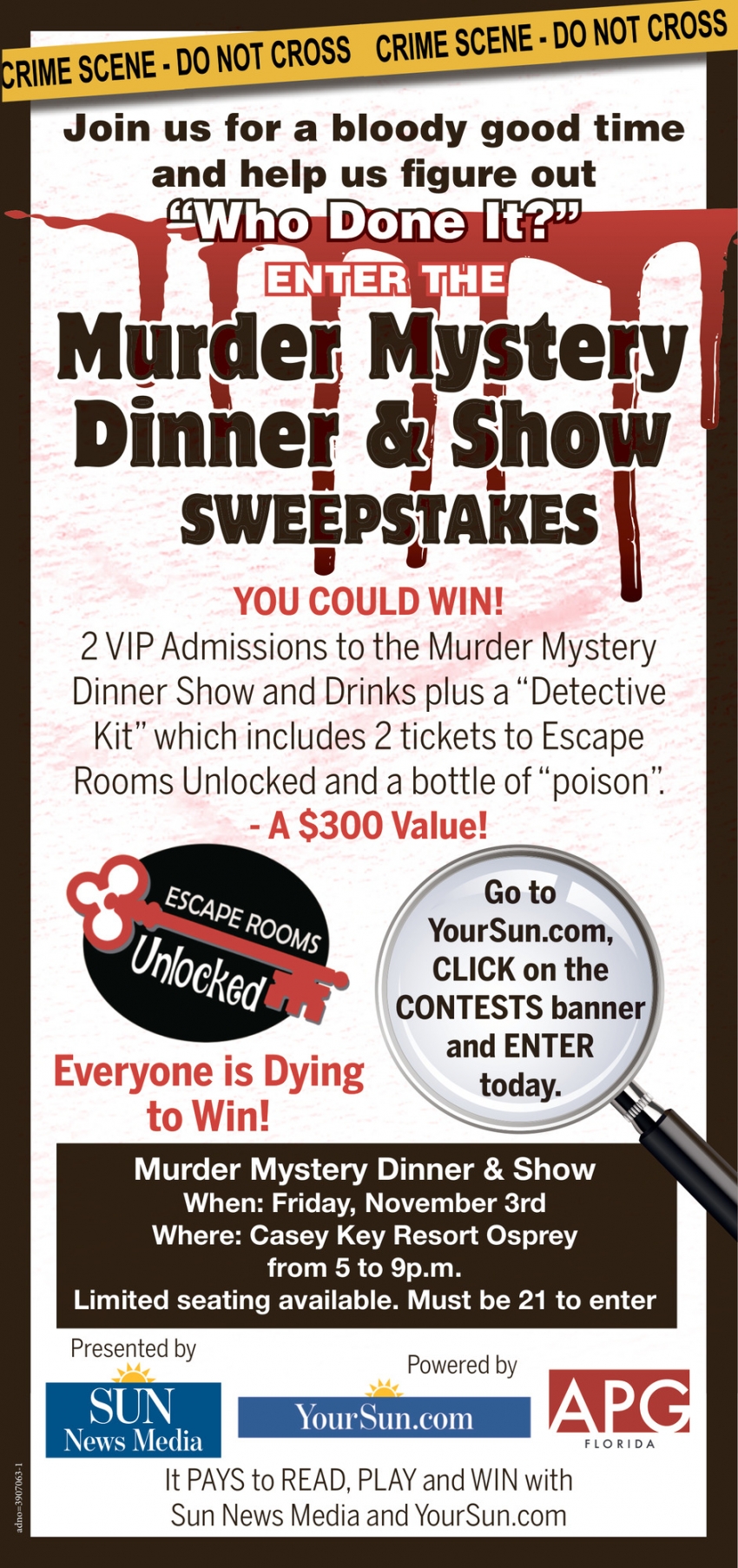 Murder Mystery Dinner - Nov 2 (SOLD OUT)