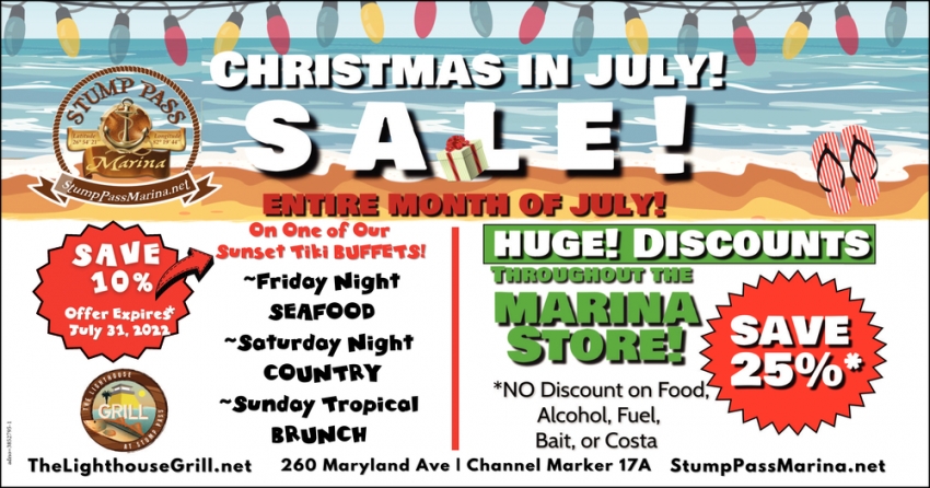 Christmas In July Sale!