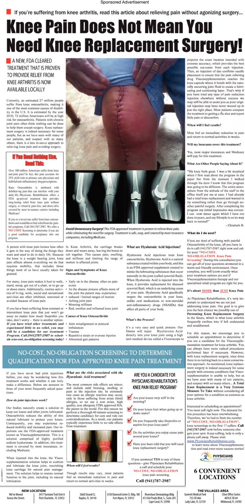 Knee Pain Does Not Mean You Need Knee Replacement Surgery
