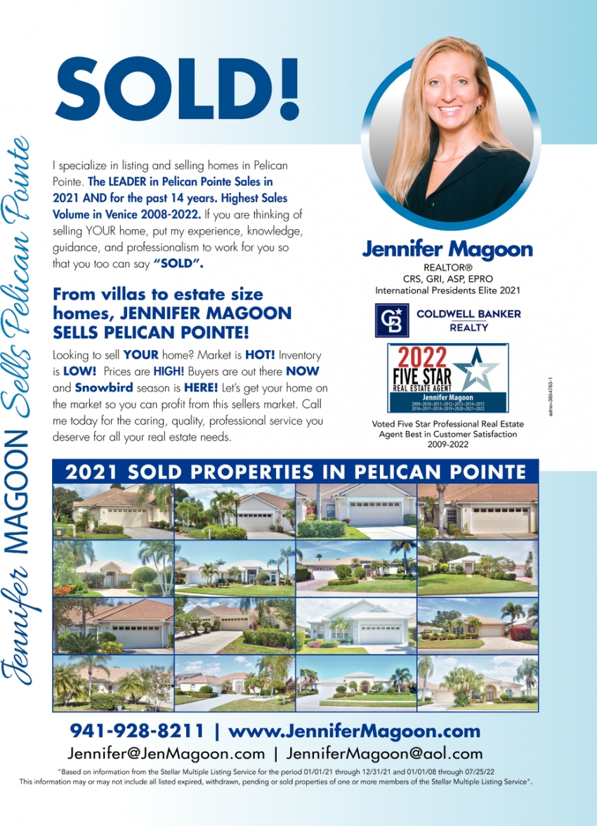 2021 Sold Properties in Pelican Pointe