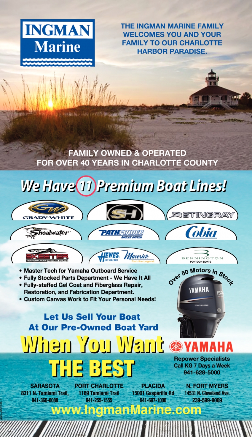 We Have 11 Premium Boat Lines!