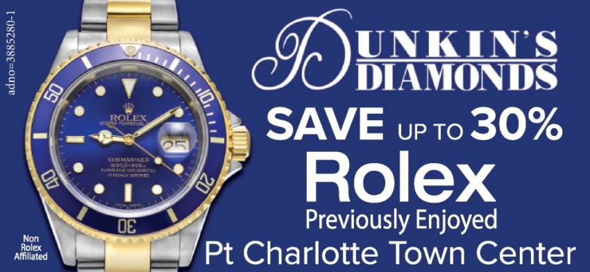 Save Up To 30% Rolex