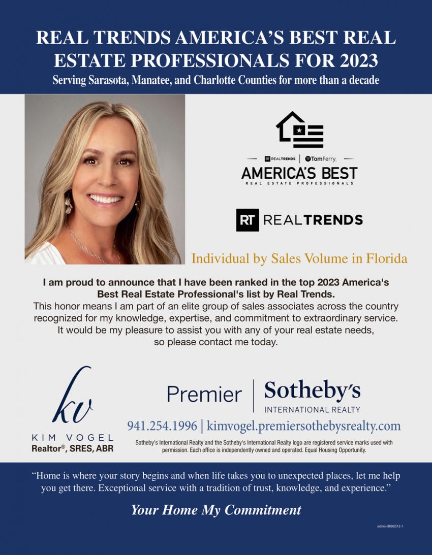 Real Trends America's Best Real Estate Professionals for 2023